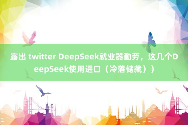 露出 twitter DeepSeek就业器勤劳，这几个DeepSeek使用进口（冷落储藏））